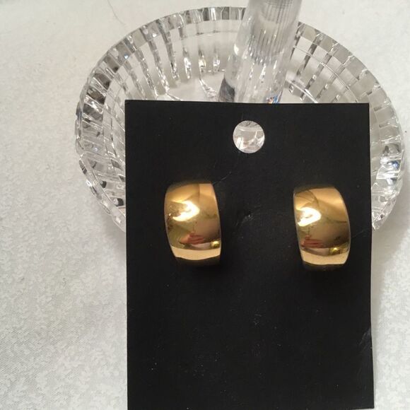 Anne Klein Matte Finish Goldtone Earrings - Picture 4 of 7